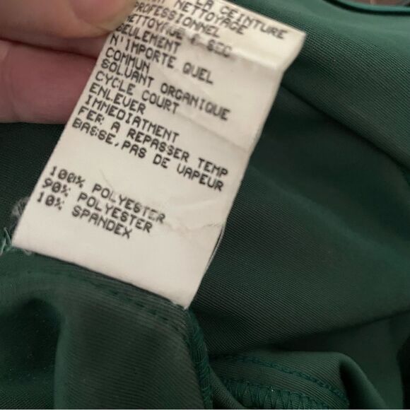 Vintage 70s Scott McClintock Velvet Belted‎ Long Sleeve Cocktail Dress Emerald 8 - Picture 7 of 10